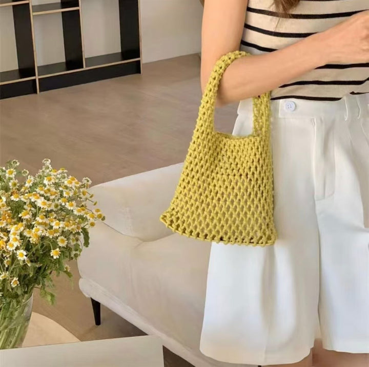 Macrame Tote Bag with Modern Design Kalsten