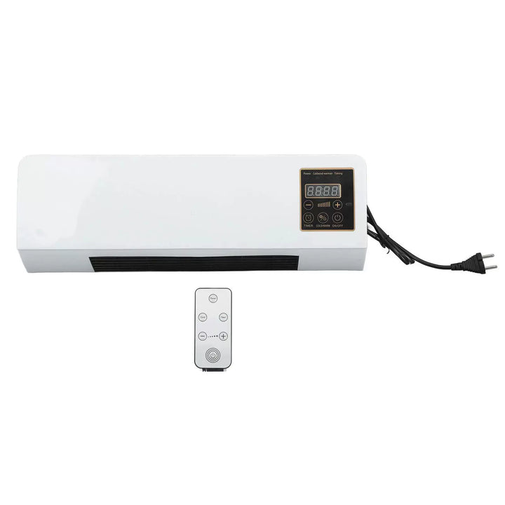 Unisex One Size Plug-in Flat Wall Heater Fan with Digital Thermostat and Remote Control Kalsten