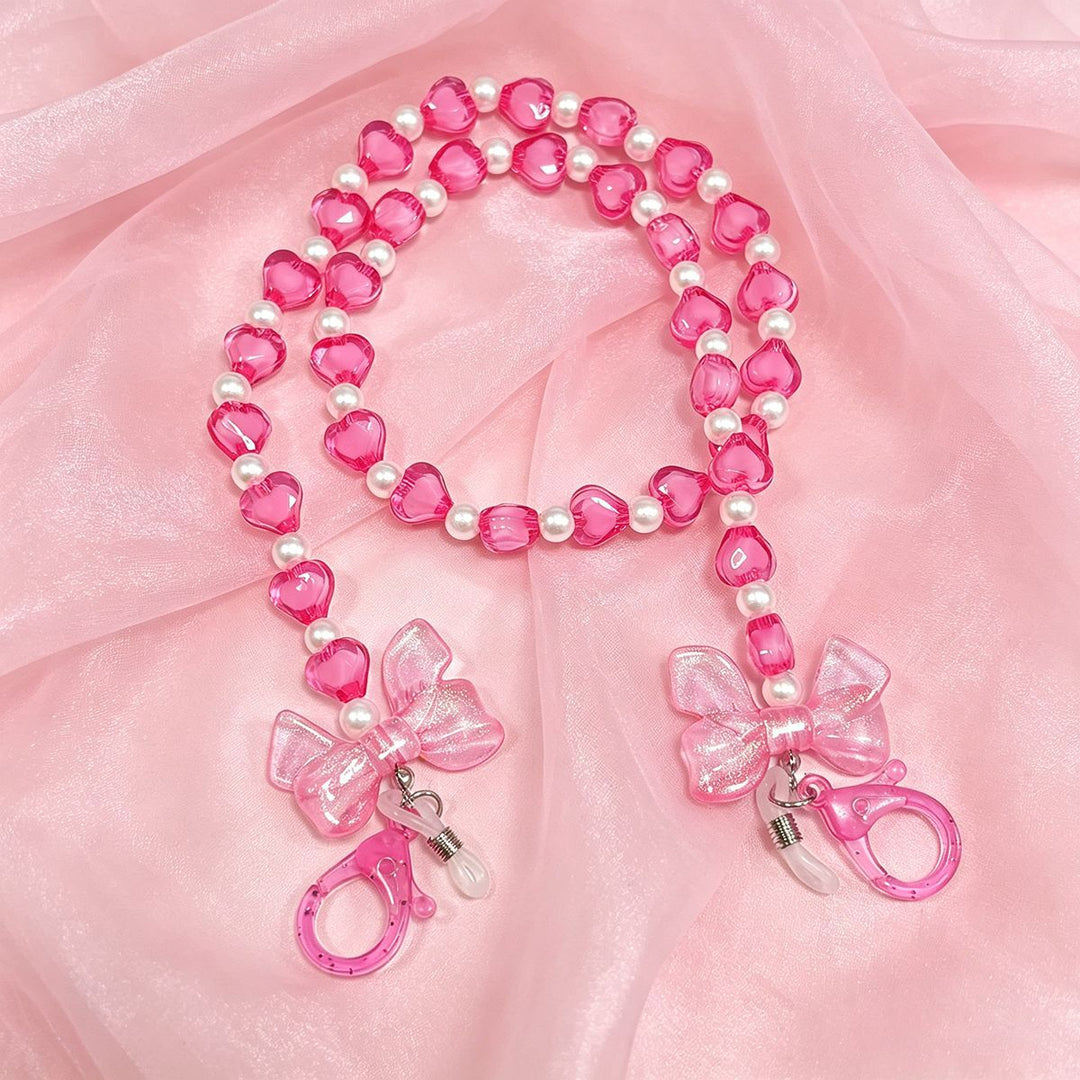 Heart-shaped Beaded Eyewear Chain Kalsten