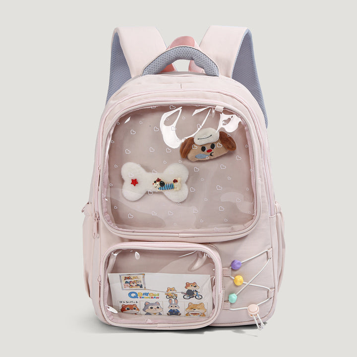 Cute Transparent Character School Backpack