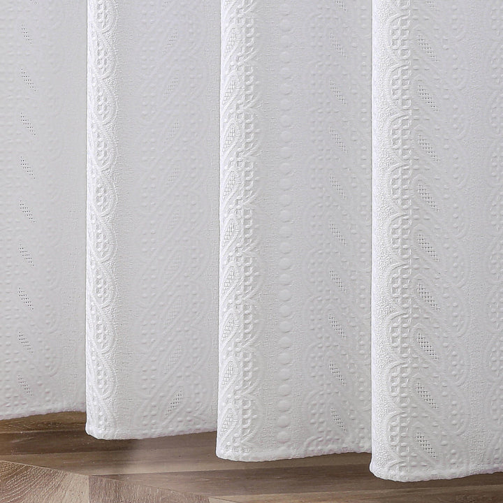 Textured Leaf Pattern Shower Curtain Kalsten