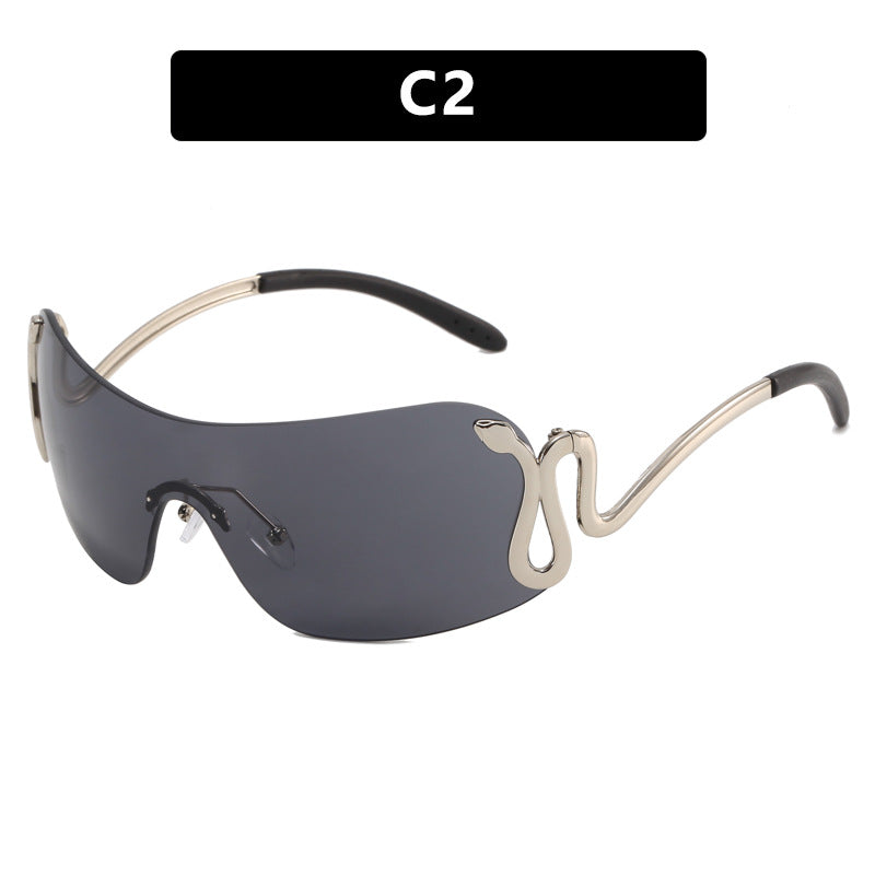 Ladies futuristic sports sunglasses with playful design Kalsten