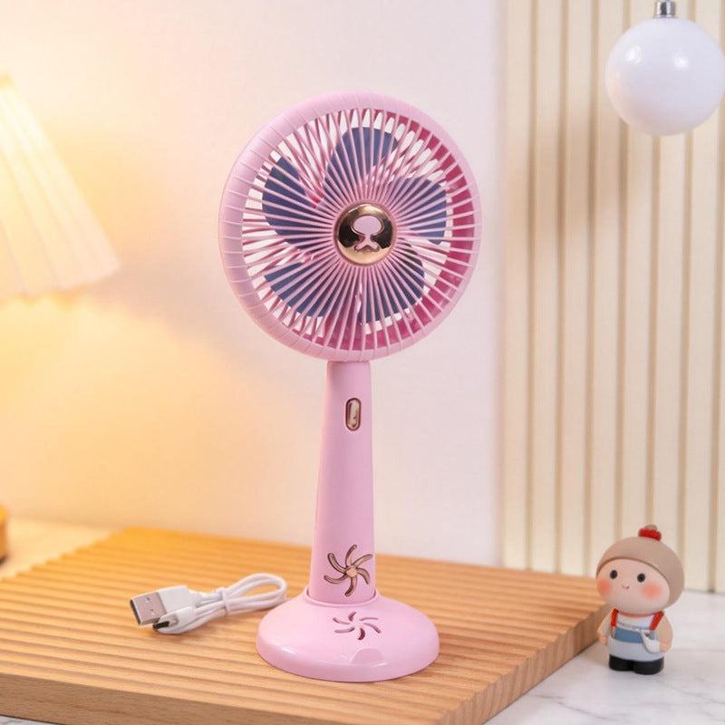 Women Portable Mini Fan with USB Connection and Flexible Design Kalsten