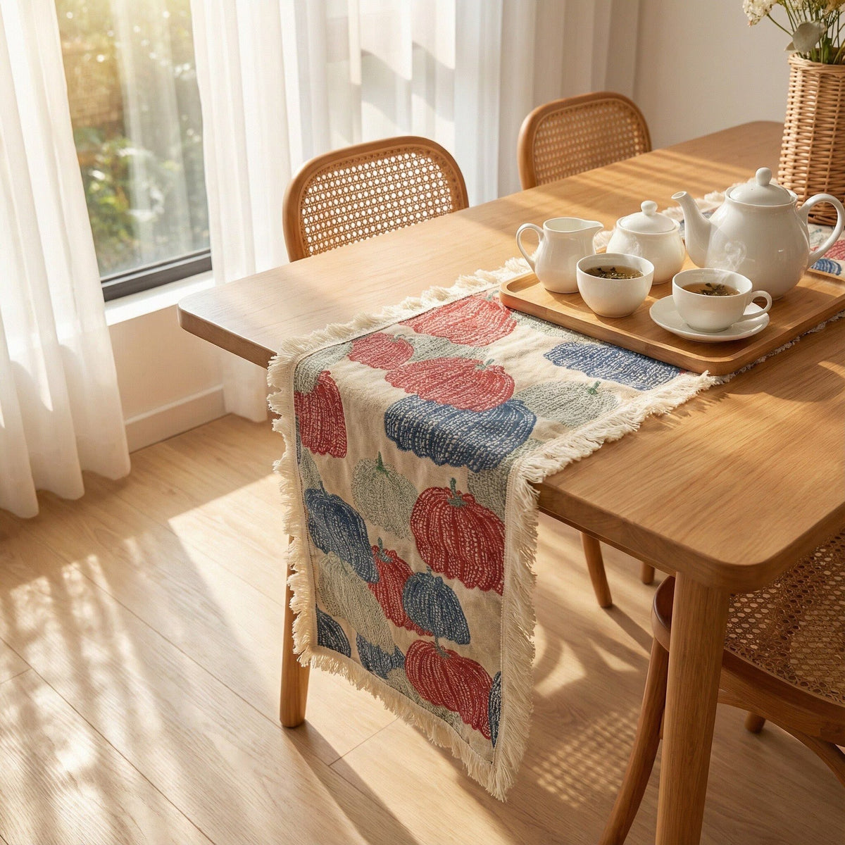 Decorative Pumpkin Pattern Table Runner