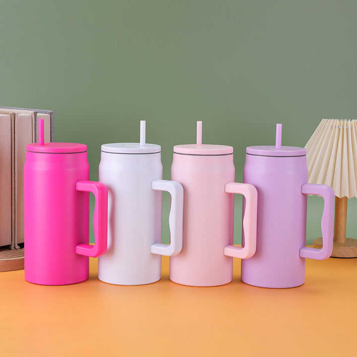 Ladies thermal mug with lid and straw Kalsten