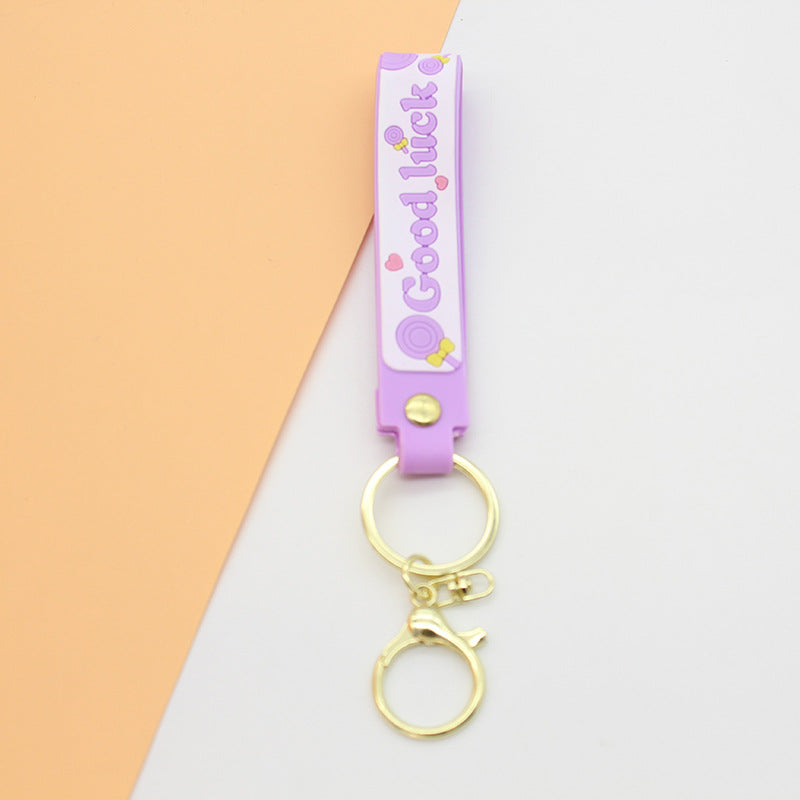 Unisex keychain with motivating lucky saying Kalsten