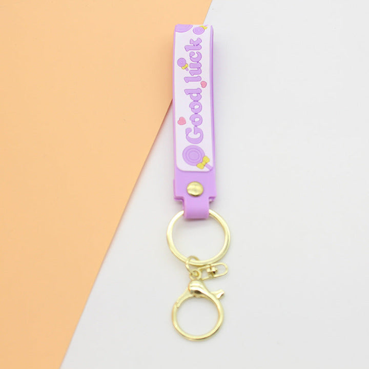 Unisex keychain with motivating lucky saying Kalsten