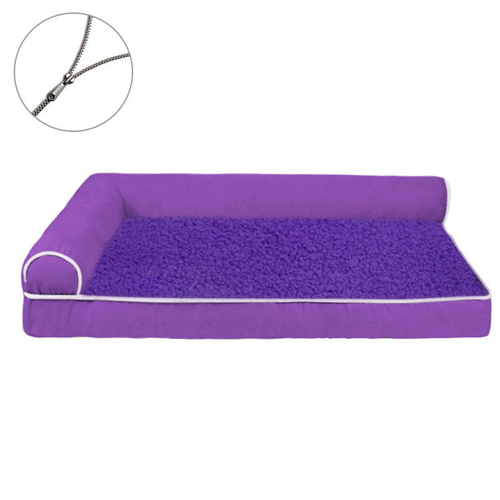 Bolstered Plush  Lounge Bed  Dog Bed