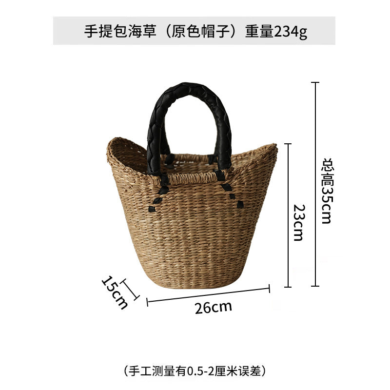 Women's handcrafted tote bag made from sustainable seagrass with stylish handles Kalsten
