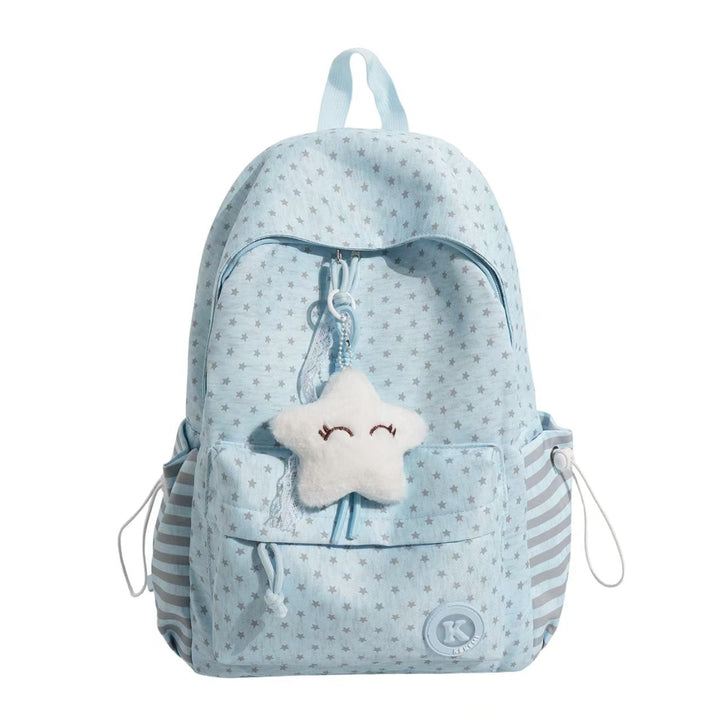 Star-Patterned Plush Backpack Kalsten