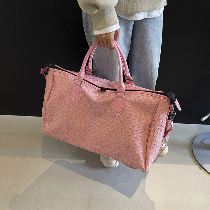 Handcrafted Travel Bag Made of Woven Leather Kalsten