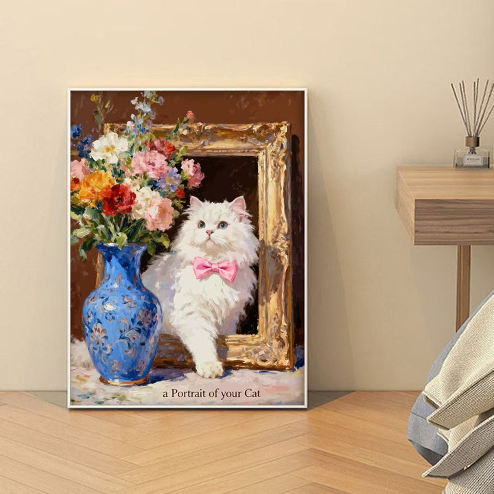 Decorative Cat-Themed Art Print Kalsten