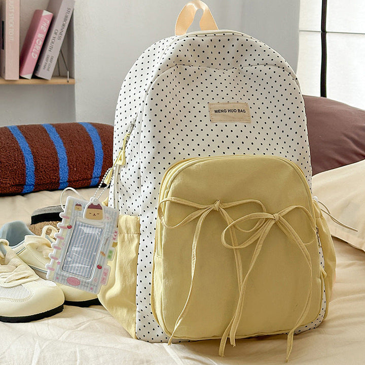 Minimalist Polka Dot School Backpack