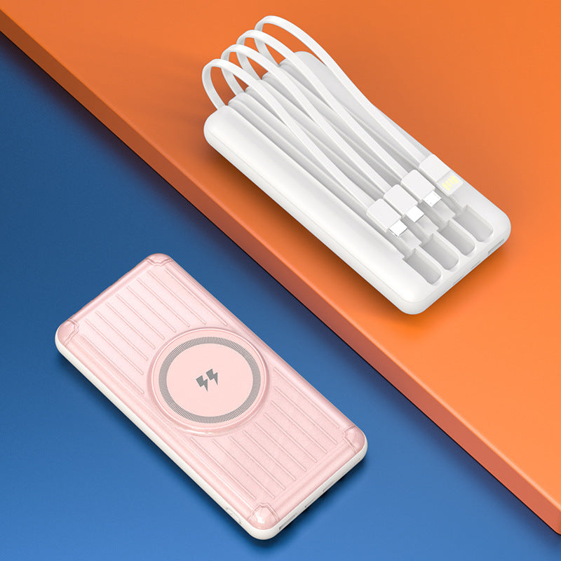 Compact power bank with integrated charging cable and fast USB-C connection Kalsten
