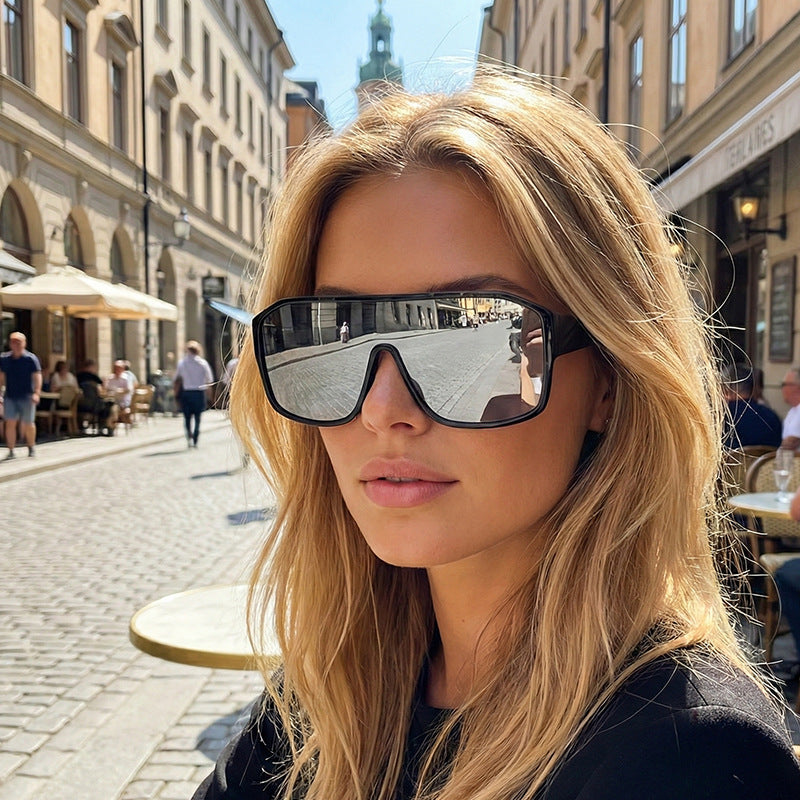 Ladies Fashion Oversized Sunglasses in Futuristic Design Kalsten