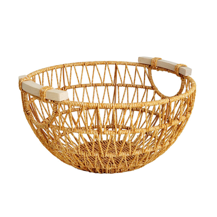 Ladies Decorative Storage Basket with Wooden Handles Kalsten