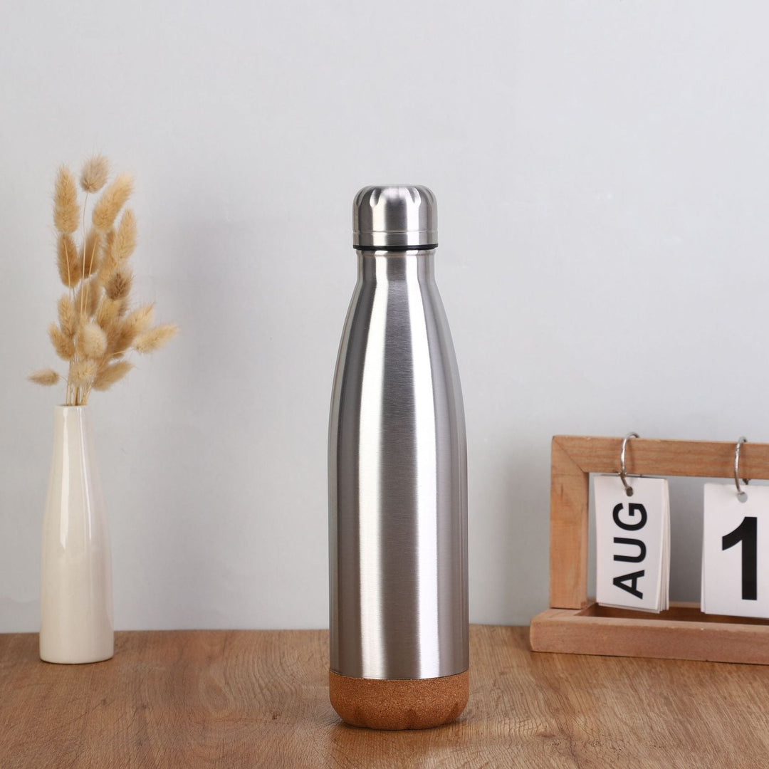 Ladies stylish stainless steel insulated bottle with cork bottom Kalsten