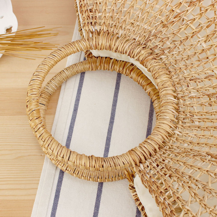 Braided basket bag with stylish round handle Kalsten