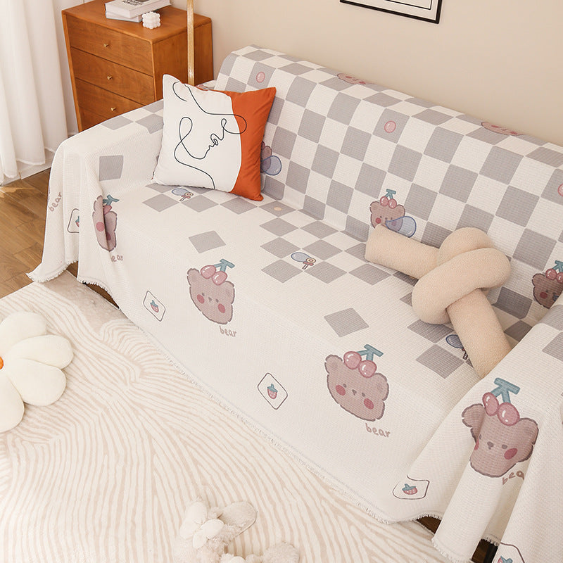 Adorable Cartoon Bear Sofa Cover