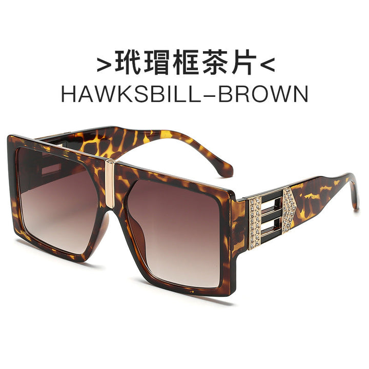 Ladies elegant rectangular sunglasses with glamorous embellishments Kalsten
