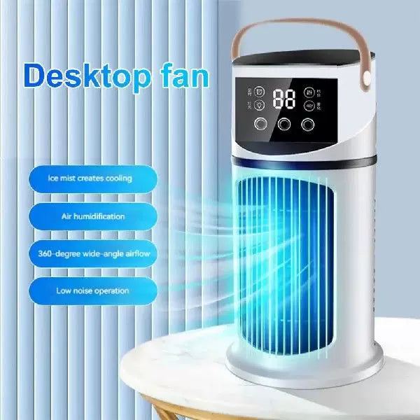Unisex one size portable tower evaporative air cooler with LED touch display programmable thermostat and ergonomic carrying handle Kalsten