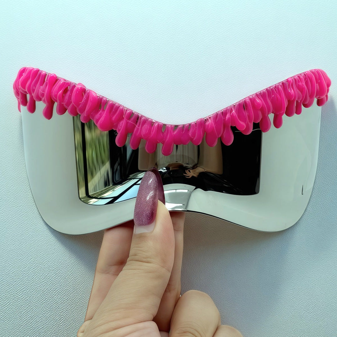Women's futuristic sunglasses with unique wave frame Kalsten