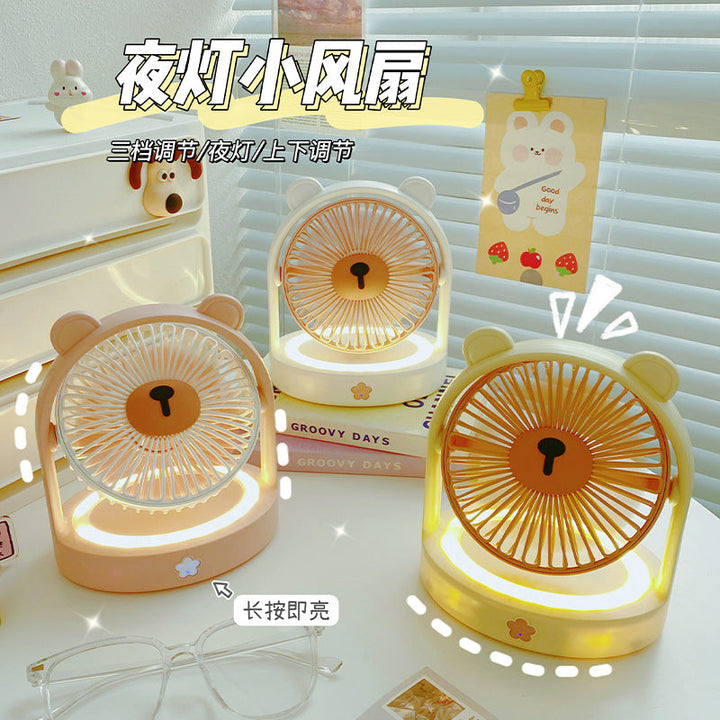 Unisex Portable Hand Fan in Creative Bear Design Kalsten