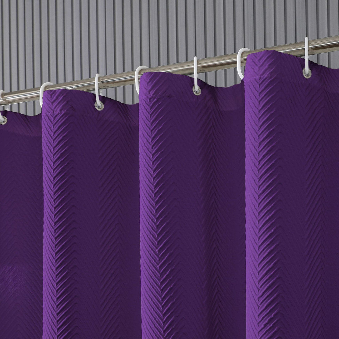 Textured Leaf Pattern Shower Curtain Kalsten