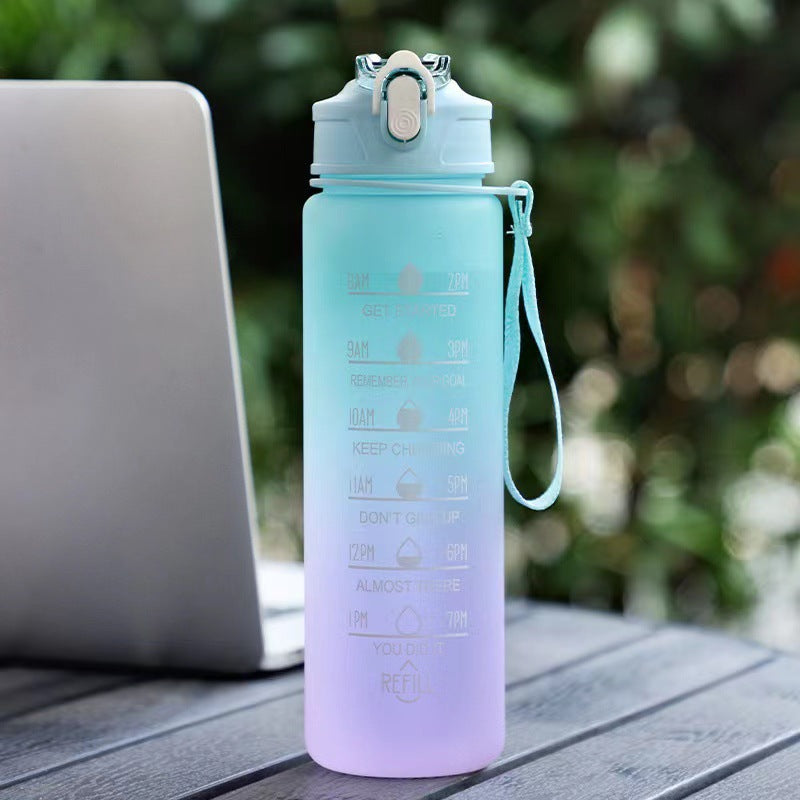 Women's Motivation Water Bottle with Integrated Time Marking Kalsten