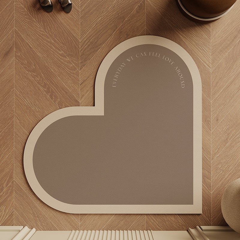 Heart-Shaped Non-Slip Area Mat Kalsten