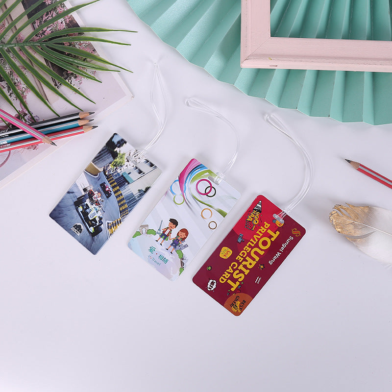 durable PVC luggage tag set with transparent loop Kalsten