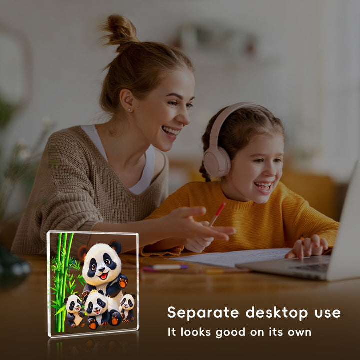 Solid Wood Base Acrylic Night Light Kids Creative Gift USB Table Lamp | Kalsten