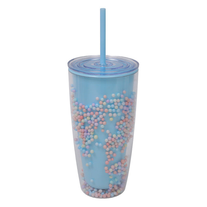 Unisex Drinking Cup with stylish filling material and flexible straw Kalsten