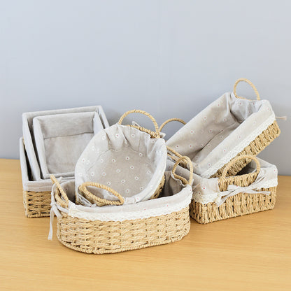 Rectangular Woven Storage Baskets Acalora