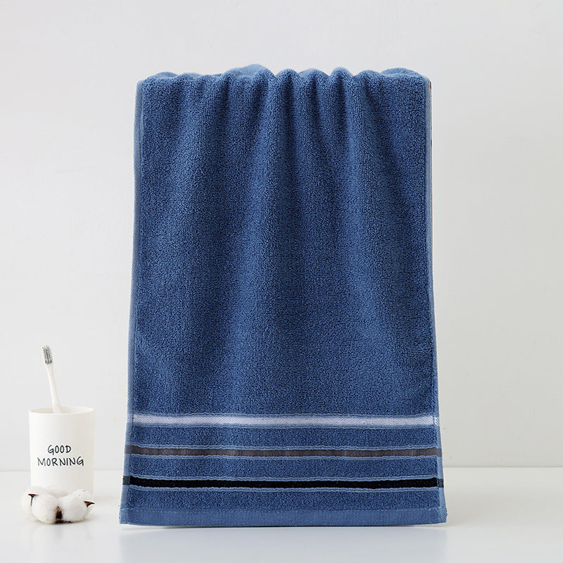 High-Quality Terry Bath Towel With Elegant Stripe Border Kalsten