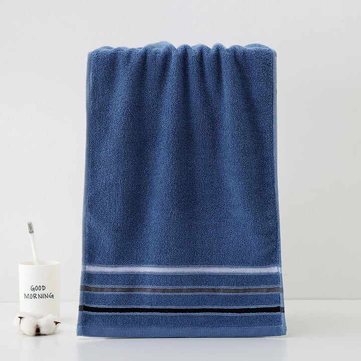 High-Quality Terry Bath Towel With Elegant Stripe Border Kalsten