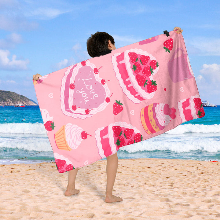 Beach blanket with colorful cupcake design Kalsten