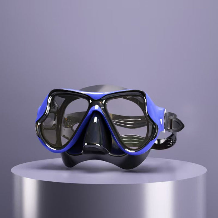 Diving mask with ergonomic design and a flexible snorkel Kalsten
