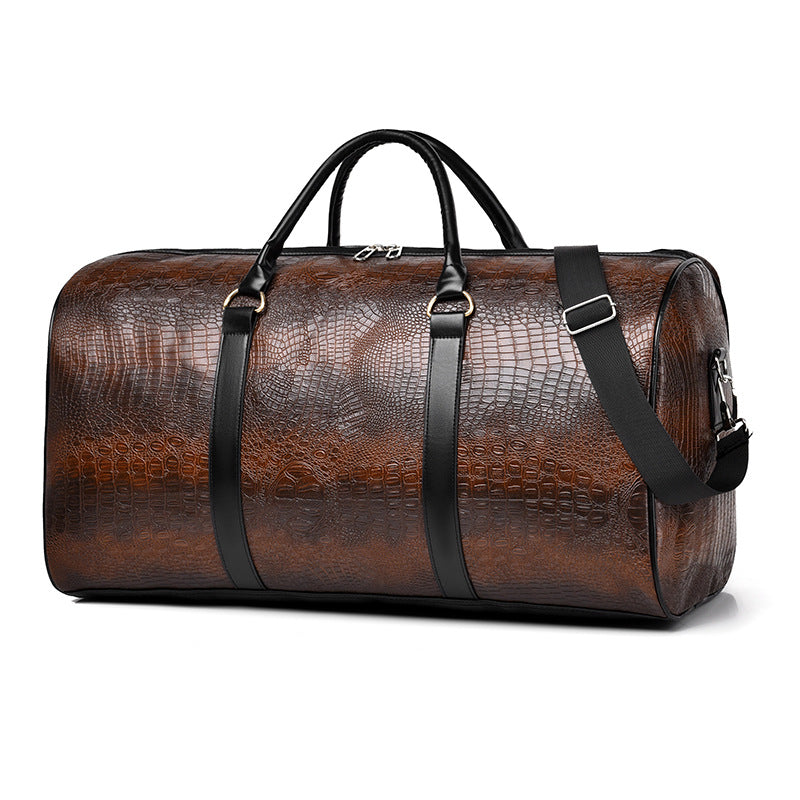 Luxurious Travel Bag Made of High-Quality Faux Leather with Elegant Crocodile Pattern Kalsten