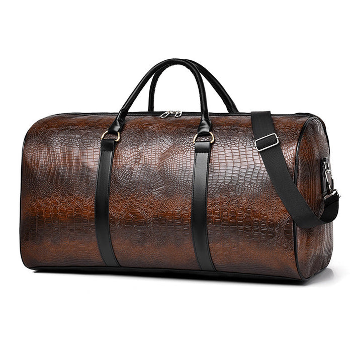 Luxurious Travel Bag Made of High-Quality Faux Leather with Elegant Crocodile Pattern Kalsten