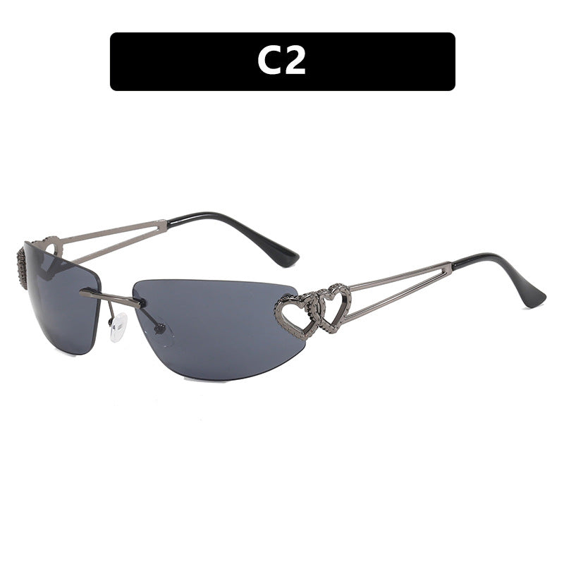 Women's Cat-Eye Sunglasses with Unique Heart Design and Protective UV Filter Kalsten