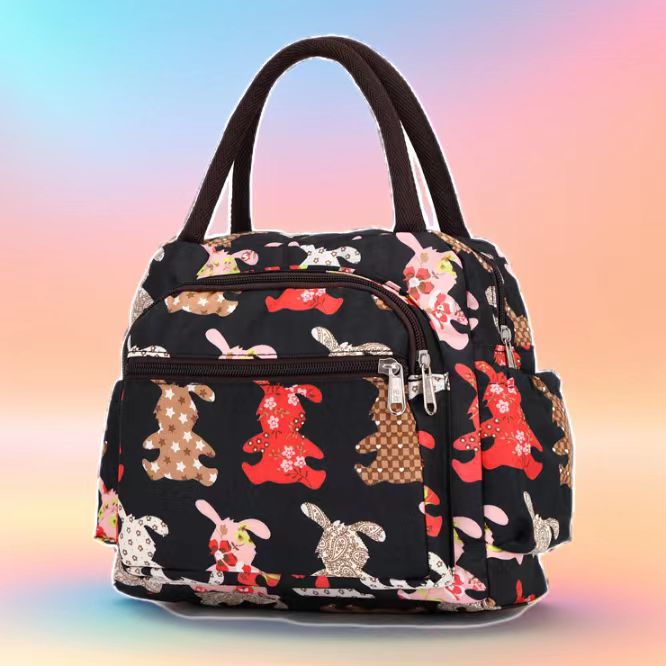 Insulated Cat Print Lunch Cooler Bag Kalsten