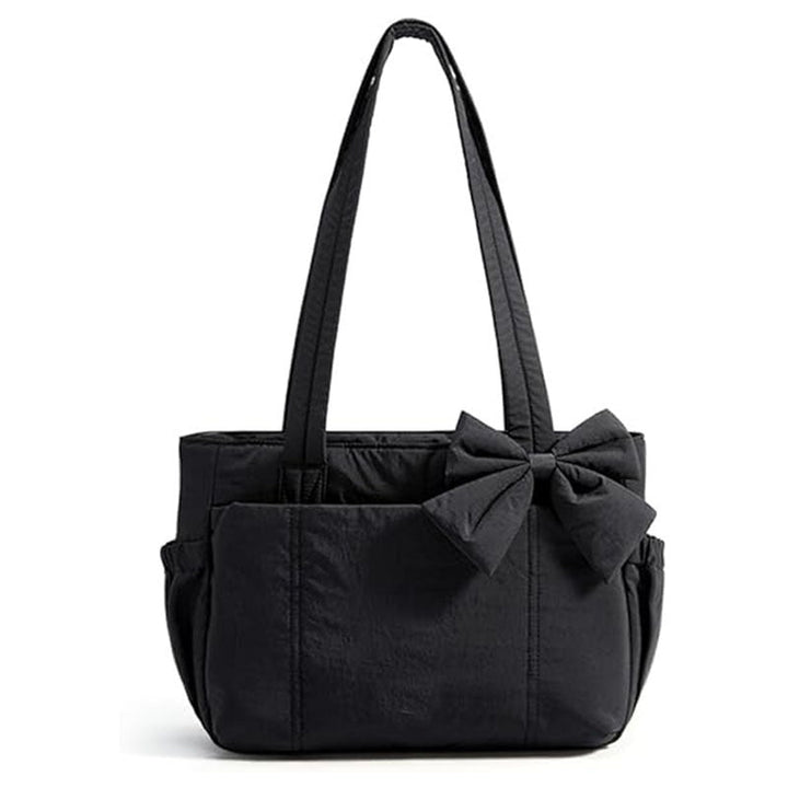 Fashionable Tote Bag with Decorative Bow Detail Kalsten