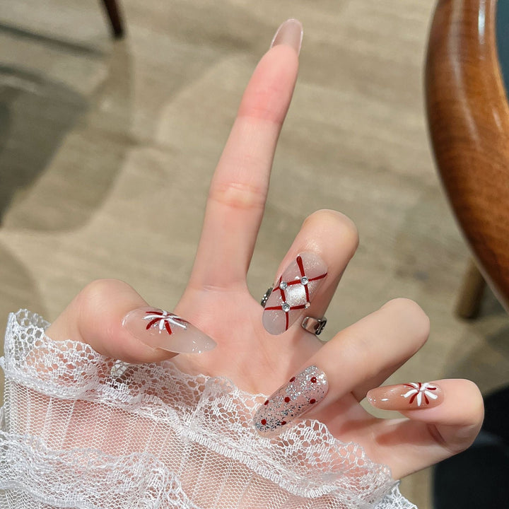 Festive Decorative Press-On Nail Art Kalsten