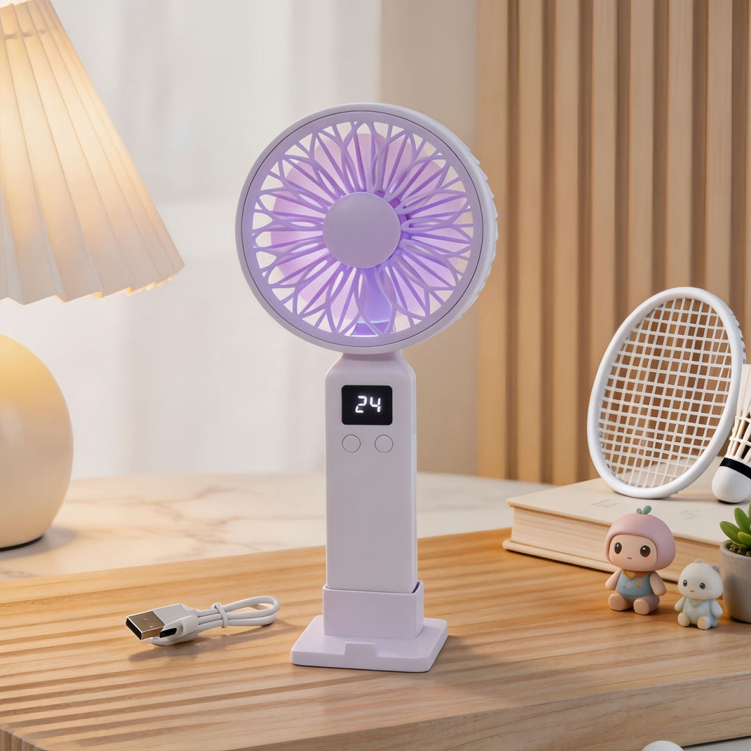 Women Portable Mini Fan with Digital Control Kalsten