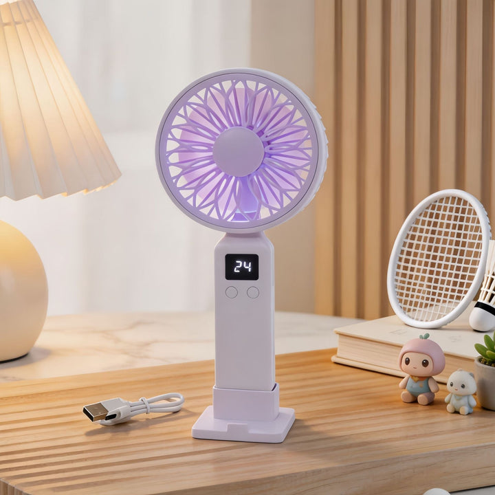Women Portable Mini Fan with Digital Control Kalsten