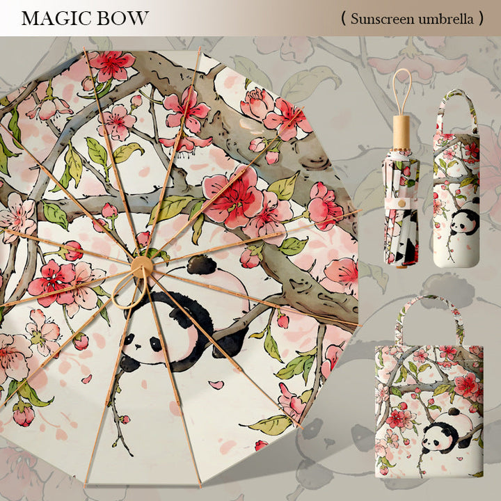 Women's creative sunshade with artistic floral pattern Kalsten