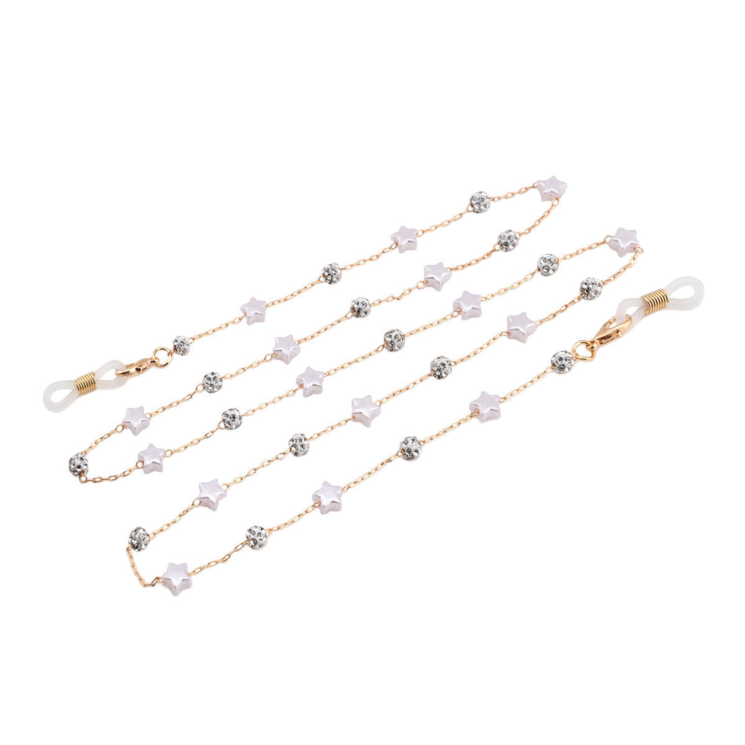 Elegant Crystal and Pearl Eyewear Chain Kalsten