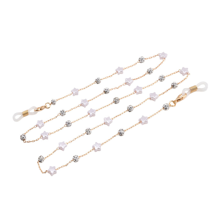 Elegant Crystal-Embellished Eyewear Chain Kalsten