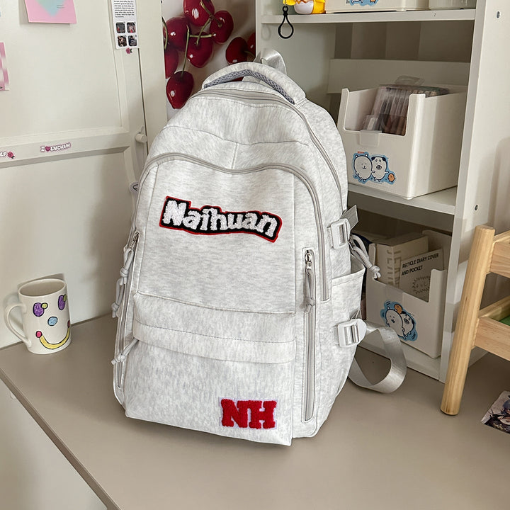 Versatile Embroidered School Backpack